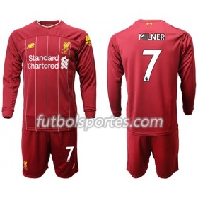 Camisetas Niños Liverpool Milner 7 Primera Equipacion 2019/2020 Manga Larga